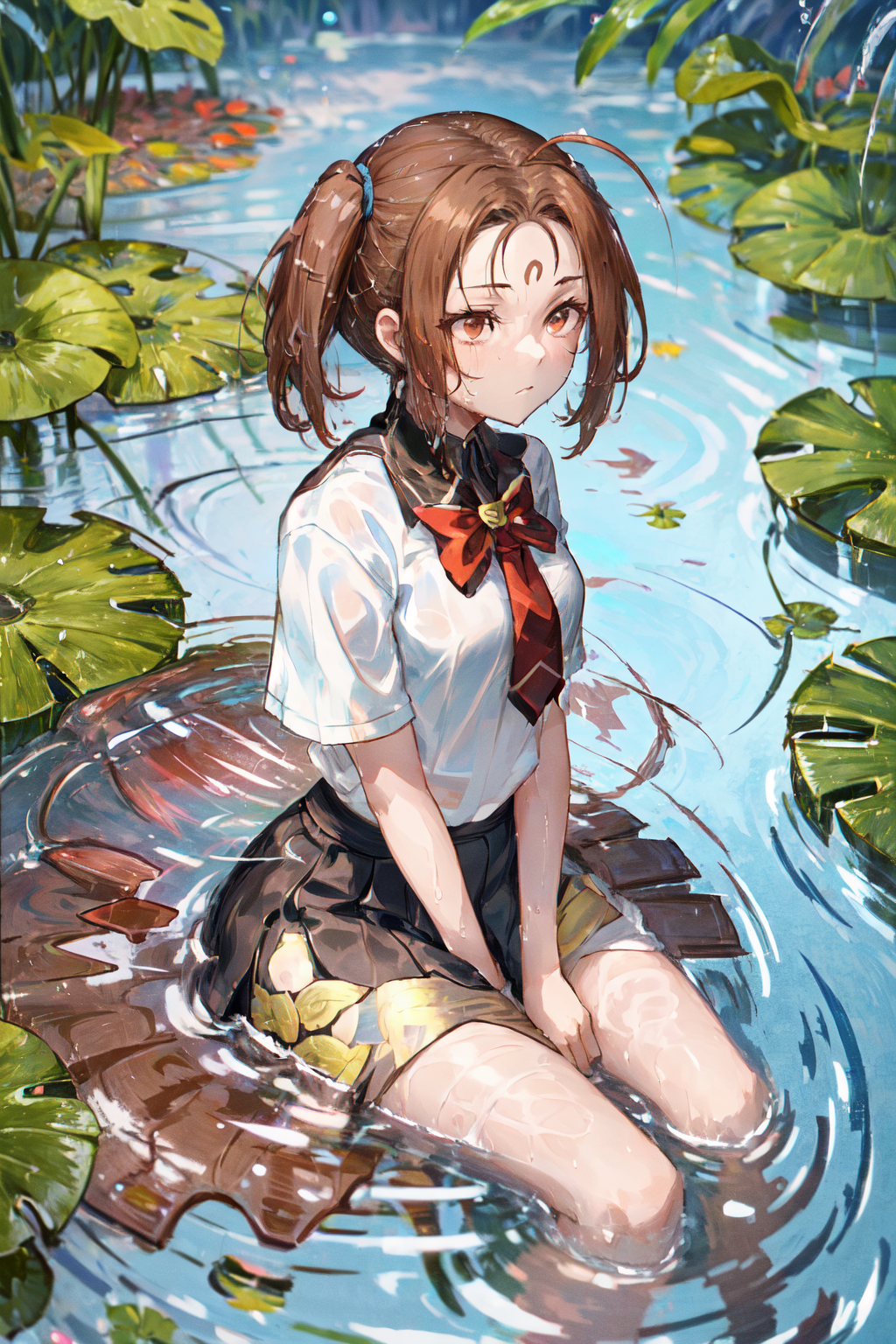 00881-827005565-masterpiece,best quality,1girl,nezha,brown hair,ahoge,twintails,brown eyes,forehead mark,facial mark,(school uniform_1.2),sittin.png